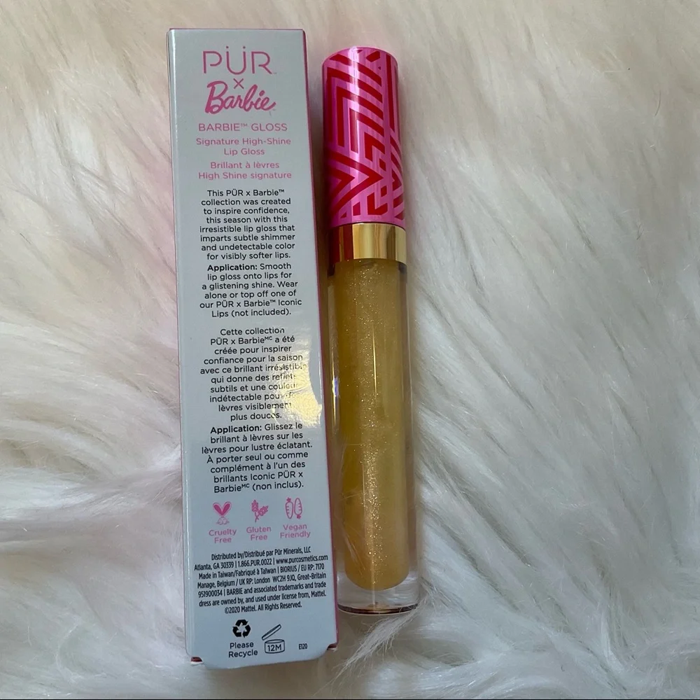 PUR x Barbie Gloss - New in Box - Girl Gloss - High Shine Lip Gloss